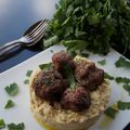 BOULETTES D'Agneau Aux Herbes et Houmos Crémeux 