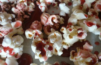 Pop corn caramélisé à la framboise