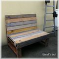 Un banc en palette