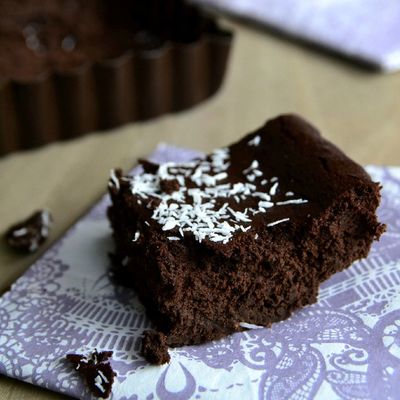 Fondant au chocolat, beurre de coco & lentilles corail...IG bas