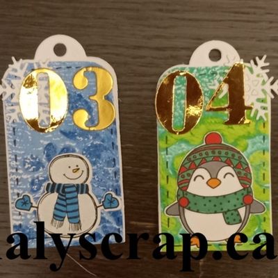 Etiquettes calendrier de l'avent - 2 