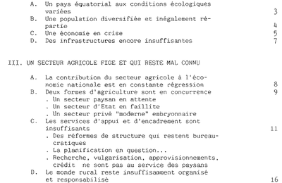 RP du Congo, Programmation du 4ème Cycle de financement du PNUD en matière de développement rural - 1987