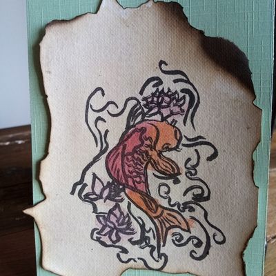 poisson Koï à l'encre