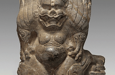 Kneeling Winged Monster, 550-559, Northern Qi dynasty