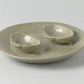 Dish with two 'ear' cups, erbei, Jin dynasty, c. 200-399