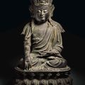 A rare bronze figure of Akshobhya, Ming dynasty (1368-1644)