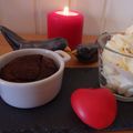 fondant au chocolat et chantilly passion